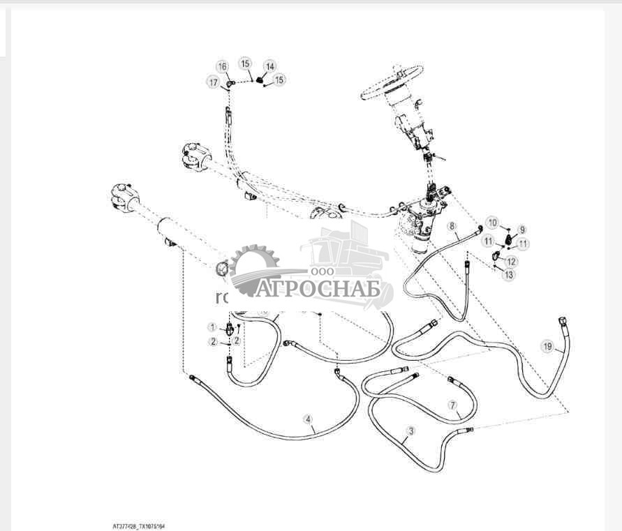 Трубопроводы двухрежимного рулевого управления 